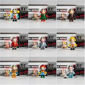 Jasmine Generation Blind Box Trendy Toy Bubble Mart MEGA MOLLY 100th Anniversary Series Astronaut Figure Ornaments-2388