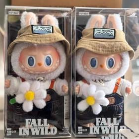 Spot high quality Bubble Mart cute doll plush pendant denim doll original factory same style doll-2395