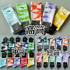 Suwannext's four-season high-top tie-dyed socks for men and women, colorful high-top sports socks wholesale and dropshipping-2446