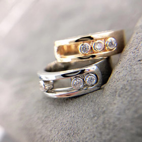 Messika Pave Diamond Ring Gold Hollow Ring Sliding Ring-3570  